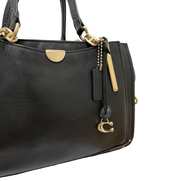 Coach Dreamer 36 Smooth Leather Satchel Shoulder Tote Bag in Black 31640 - Picture 8 of 16